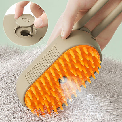 Brosse à Vapeur 3-en-1 pour Chiens et Chats – Toilettage et Massage