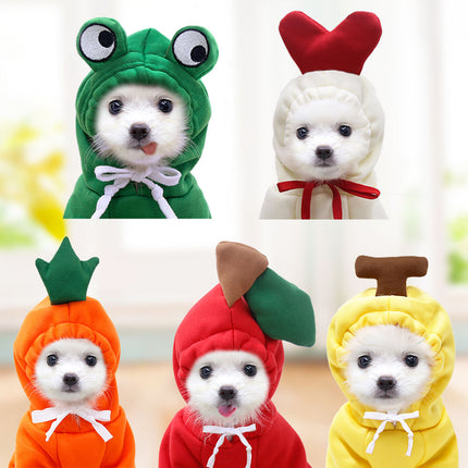 Hoodie Fruits d'Hiver pour Chiens et Chats – Polaire Douce
