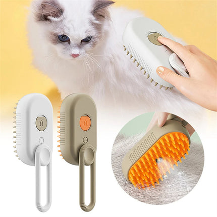 Brosse à Vapeur 3-en-1 pour Chiens et Chats – Toilettage et Massage