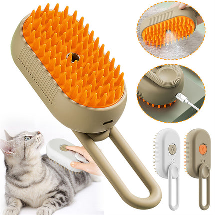 Brosse à Vapeur 3-en-1 pour Chiens et Chats – Toilettage et Massage